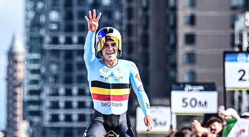 Evenepoel, tetracampeón Mundial de CRI